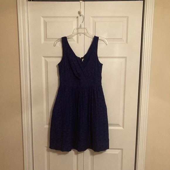 Robbie Bee Blue Eyelet Dress - Picture 1 of 3